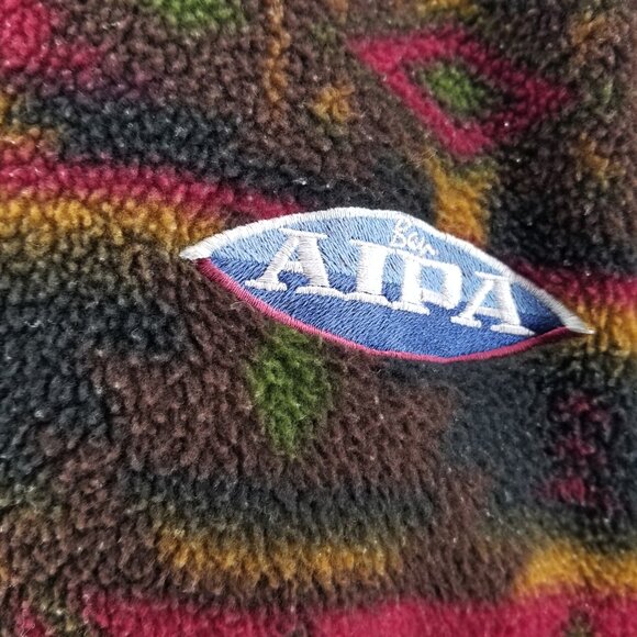 Vintage Ben Aipa Surd Aztec Print Fleece Size Large Made In USA - Picture 6 of 9